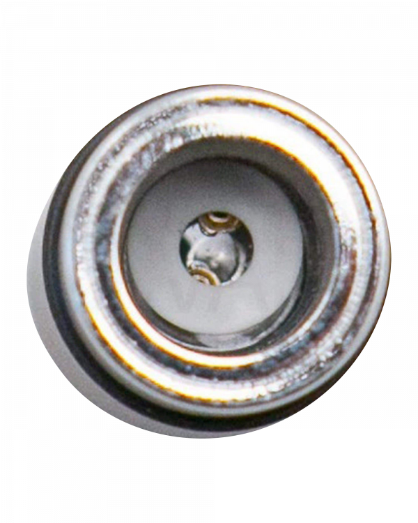 Close-up view of the Aurora Halo Ceramic Quartz Atomizer, showing a circular opening with a reflective interior.