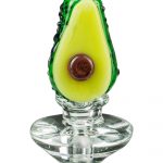 The Empire Glassworks Avocadope Carb Cap for Puffco Peak is shown in a close-up, angled view against a white background.