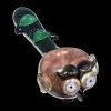 Empire Glassworks "The Owl" Mini Glass Spoon Pipe shown in a side view, with sculpted feather details.