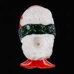 Front view of the Empire Glassworks Shrimp Nigiri Sushi Hand Pipe, a sculpted glass piece resembling sushi.