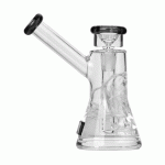 Sleek Tyson 2.0 Upper Cut Bubbler with a clear glass chamber and black accents, designed for smooth smoking.
