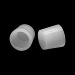 Frosted glass filter tips for smoking, isolated on black.