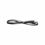 A top-down view of the Pro Vaporizer’s black cable, curving across a white background.