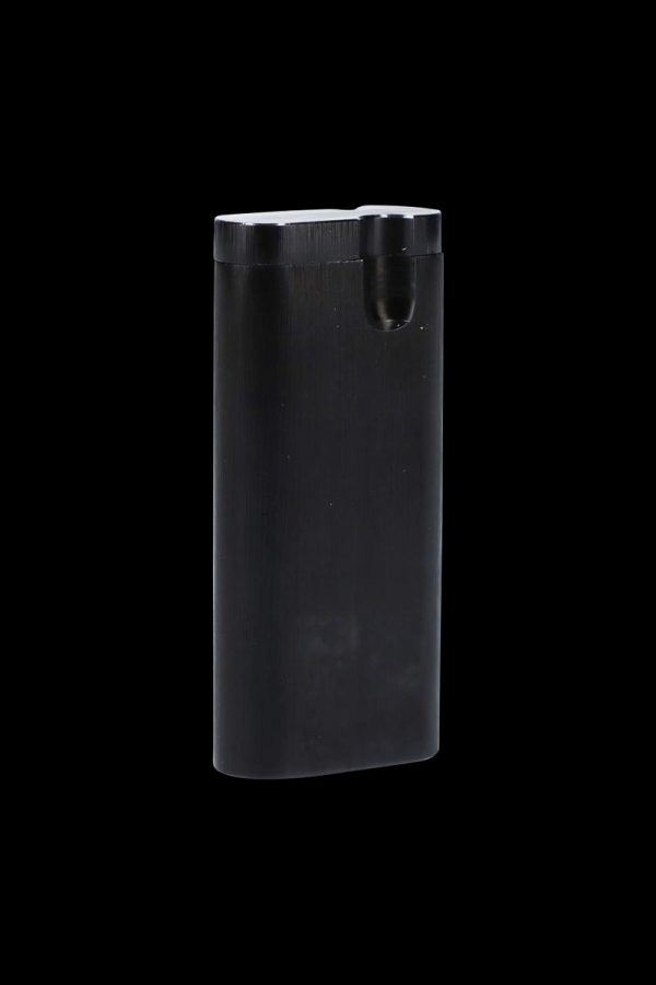 Front view of the Aluminum Dugout - Large, showing its sleek, metallic design against a solid black background.