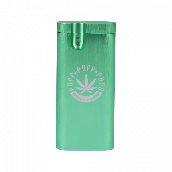 A straight-on shot of the Aluminum Dugout - Large, displaying its sleek, metallic design and simple, rectangular form.