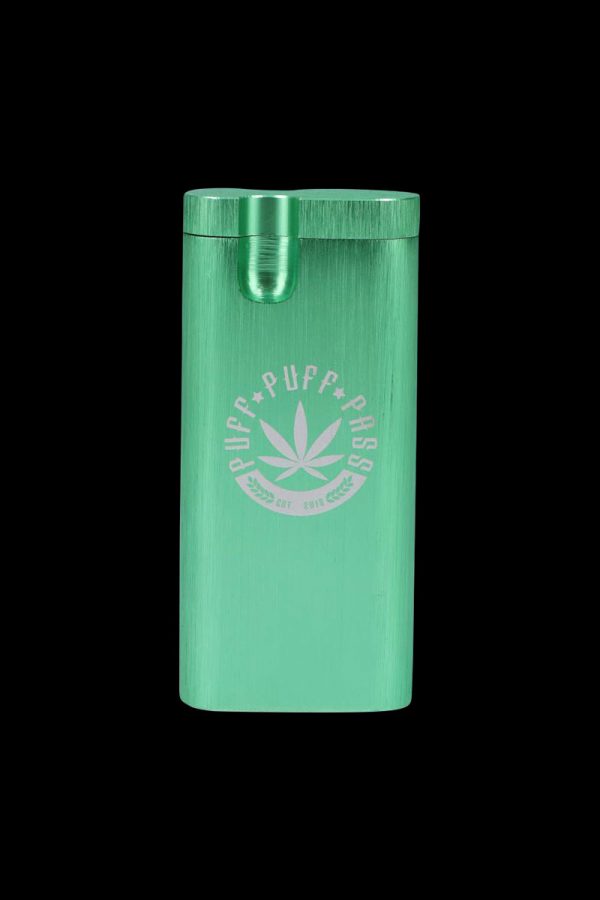 A straightforward studio shot of the Aluminum Dugout - Large, showcasing its sleek metallic finish and rectangular shape.