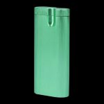 A sleek, front view of the Aluminum Dugout - Large, showcasing its metallic finish and minimalist design.