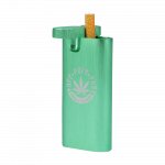 Front view of the Aluminum Dugout - Large, showing a metallic, rectangular container with a visible opening at the top.