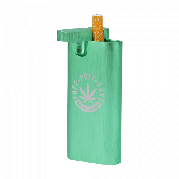 Front view of the Aluminum Dugout - Large, showing a metallic, rectangular container with a visible opening at the top.