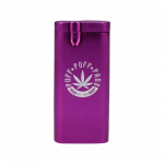 A straight-on view of the Aluminum Dugout - Large, showcasing its metallic silver finish and simple, cylindrical shape.