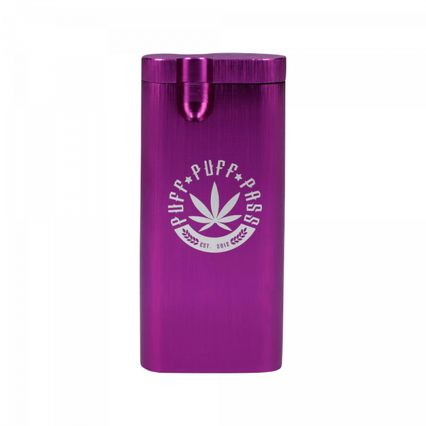 A straight-on view of the Aluminum Dugout - Large, showcasing its metallic silver finish and simple, cylindrical shape.