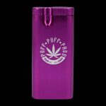 A studio shot of the large Aluminum Dugout, featuring a sleek, metallic finish and a simple, cylindrical shape.