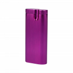 Front view of the Aluminum Dugout - Large, a sleek, silver metal case presented against a plain white background.