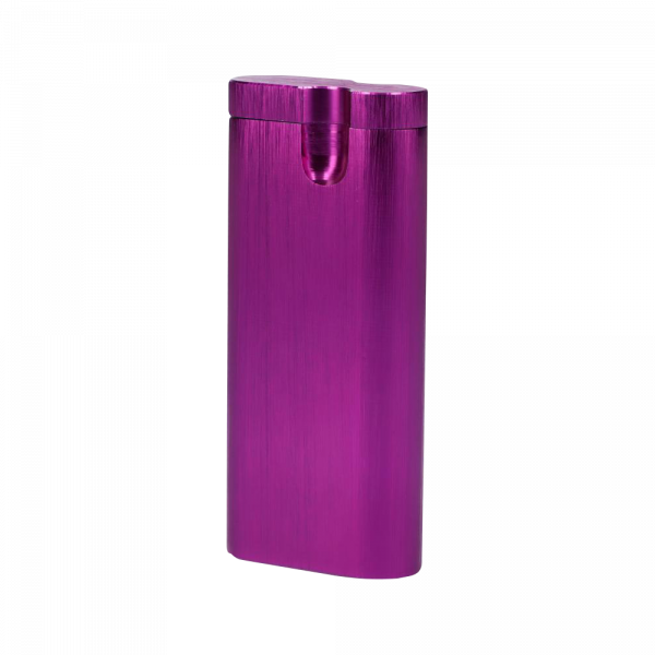 Front view of the Aluminum Dugout - Large, a sleek, silver metal case presented against a plain white background.