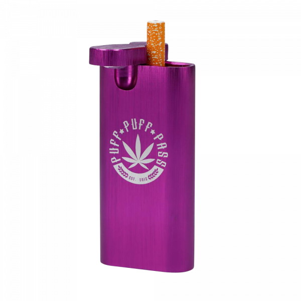 A close-up, angled view of the Aluminum Dugout - Large, showing its metallic silver finish and simple, rectangular shape.