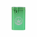 A close-up of the Aluminum Dugout, showcasing its sleek, metallic finish and rectangular shape against a plain background.