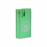 A studio shot of the Aluminum Dugout, showing its sleek, metallic design and minimalist form against a plain white background.