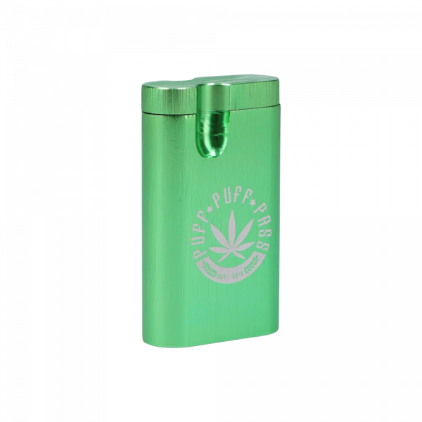 A studio shot of the Aluminum Dugout, showing its sleek, metallic design and minimalist form against a plain white background.