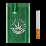 A close-up shot of the Aluminum Dugout with a joint partially inserted, against a black background.