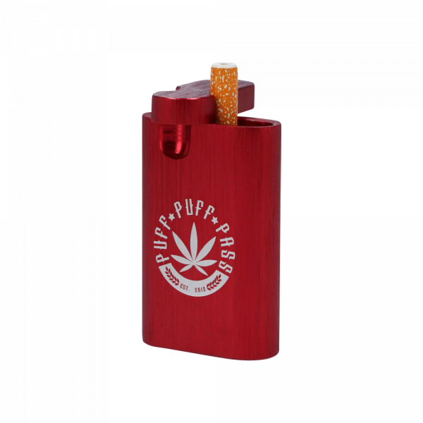 Front view of the Aluminum Dugout, showing a dark metallic case with a visible joint protruding from the top.