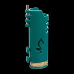 A front view of the Hemplights Wrapper Lighter Case, showcasing its sleek, cylindrical shape and textured grip.