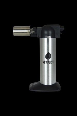 Newport Butane Torch Lighter | 6 Inch | Silver