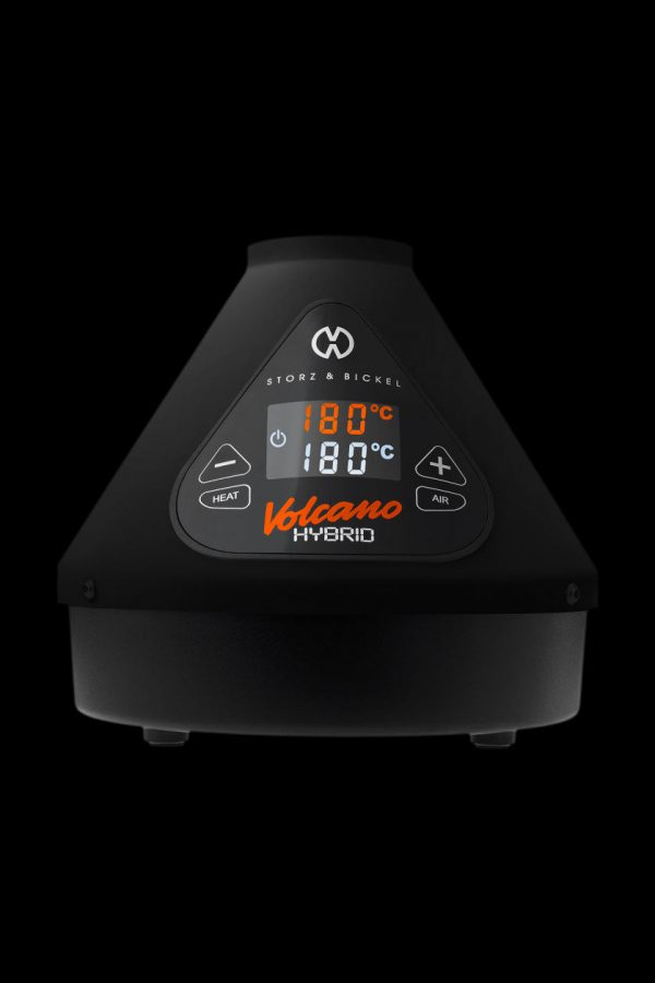 Storz & Bickel Volcano Hybrid vaporizer with digital temperature display.