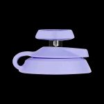 Lavender silicone carb cap for dabbing cannabis concentrates.