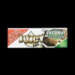 Front view of a pack of Juicy Jay's Classic Size Flavored Rolling Papers with a colorful, patterned design on a dark background.
