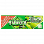 A close-up of Juicy Jay's Classic Size Flavored Rolling Papers package, angled to show the branded text and colorful design.