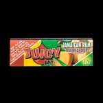 A close-up of Juicy Jay's Classic Size Flavored Rolling Papers package, displaying bold text and colorful branding against a white background.
