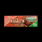 A close-up of the packaging for Juicy Jay's Classic Size Flavored Rolling Papers, featuring a brightly colored design.