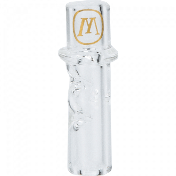 A close-up view of the Marley Natural Glass Filter Tips, showing the clear glass tip angled against a plain white background.