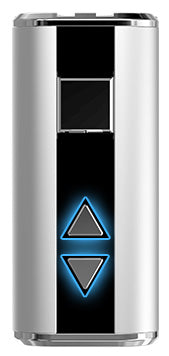 Front view of the Eleaf iStick Mini 10W Digital Mod Battery, showing its silver casing and digital display.
