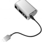 Front view of the Eleaf iStick Mini 10W Digital Mod Battery with a charging cable plugged in against a plain white background.