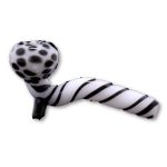 A close-up, angled view of the Mr. Magnificent Sherlock, featuring a patterned, dark-colored glass design.