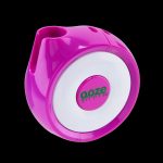 Pink cannabis smoking device with “ooze” logo.