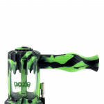 A studio shot features the Clobb 4 in 1 Silicone Pipe in green, angled slightly with a focus on its textured surface.