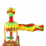 Front view of the Clobb 4 in 1 Silicone Pipe, a colorful, multi-part pipe with a unique, textured design.