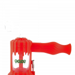 A studio shot of the Clobb 4 in 1 Silicone Pipe, displaying its bright red, compact design against a plain white backdrop.