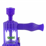 Front view of the Clobb 4 in 1 Silicone Pipe, a purple, compact pipe with a textured grip, set against a plain white background.