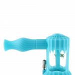 Front view of the Clobb 4 in 1 Silicone Pipe, showcasing its textured, blue design against a plain white background.
