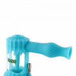 Front view of the Clobb 4 in 1 Silicone Pipe, showcasing its rounded shape and smooth, blue finish.