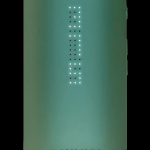 Teal DaVinci IQ2 cannabis vaporizer with illuminated indicator lights.