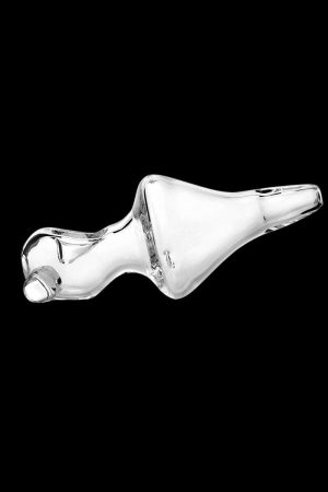 Clear glass dab nail for vaporizing cannabis concentrates.