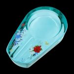 Famous Design Floral Lush Ashtray - Gold Accent