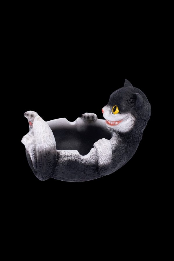 Fujima Trippy Tuxedo Cat Polystone Ashtray