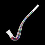 Glass pipe with colorful beadwork.