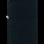 Black Zippo-style lighter, closed.