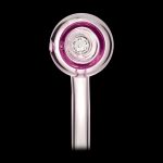 Pink glass pipe for smoking cannabis.